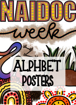 Preview of 2 ABORIGINAL THEMED ALPHABET labelled and blank - for NAIDOC week