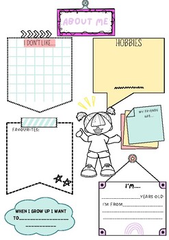 ABOUT ME- Worksheet by Make the D'fference | TPT