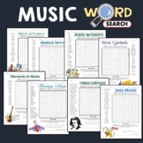 ABOUT MUSIC Wordsearch Puzzle Activity Vocabulary Workshee