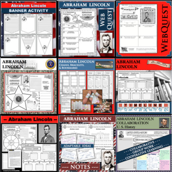 Preview of ABRAHAM LINCOLN BUNDLE U.S. PRESIDENT Differentiated Research Project Biography