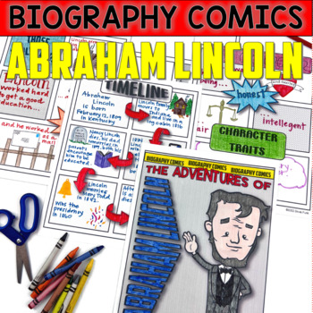 Preview of ABRAHAM LINCOLN Research Project Biography Comic & Graphic Novel or Book Report