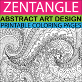 ABSTRACT Zentangle Meditative Coloring Pages