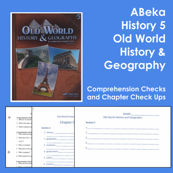 Preview of ABeka History 5 Old World History and Geography Comprehension Checks and CCU