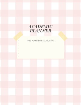 Preview of ACADEMIC PLANNER