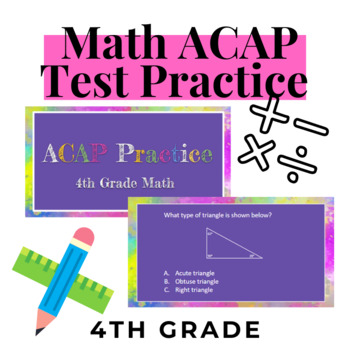 Preview of ACAP Math Practice - Alabama 4th Grade Test Prep Review (Google Slides Version)