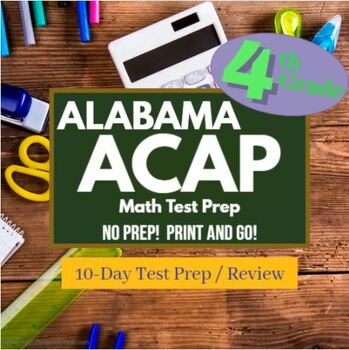 Preview of ACAP Prep - 4th Grade Math: 10 days of review for the Alabama ACAP