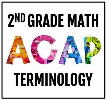Preview of ACAP Terminology - 2nd Grade Math - Vocabulary Cards
