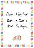 ACARA C2C  Year 1 & 2 Math Parent Handouts containing all 