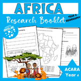 AFRICA Research Booklet - ACARA Year 4 Geography