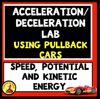 Preview of ACCELERATION DECELERATION LAB ACTIVITY -Pullback Cars Potential Energy, Speed