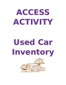 Preview of ACCESS ACTIVITY - USED CAR INVENTORY