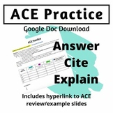 ACE Practice (w/example slides linked) - Answer, Cite, Exp