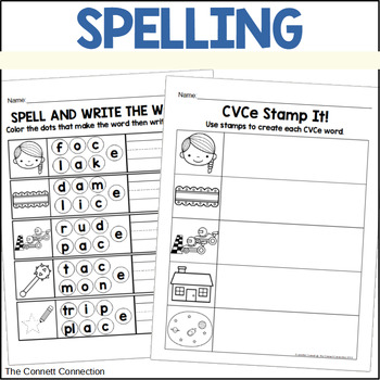 ACE Words Worksheets - No Prep CVCe Activities by The Connett Connection