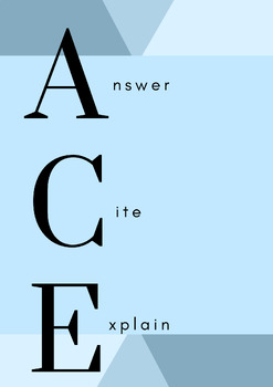 ACE Writing Poster by MsBDesignFinds | TPT