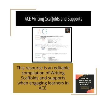 Preview of ACE Writing Scaffolds and Supports
