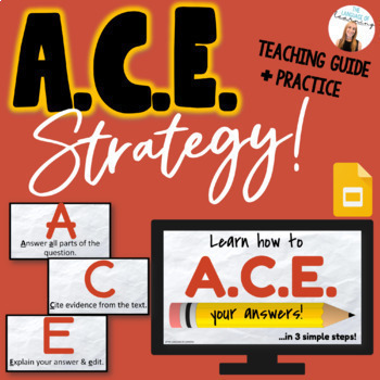 Preview of ACE Writing Strategy Teaching Guide + Practice Activity | Text Evidence Strategy