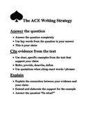 ACE Writing Strategy poster / handout / worksheet