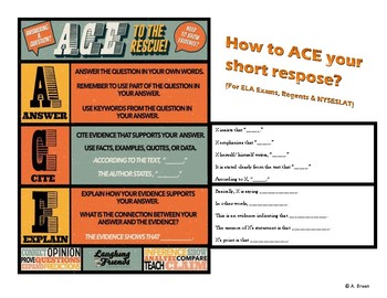 Preview of ACE Your Short Response (ELA Exam, Regents & NYSESLAT for ELLs and Special Edu)