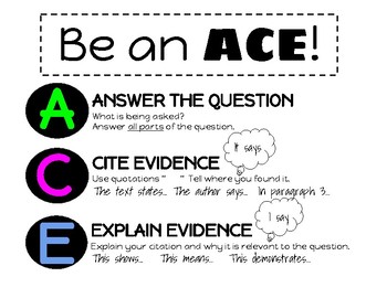 ACE graphic organizer for short answer constructed response questions