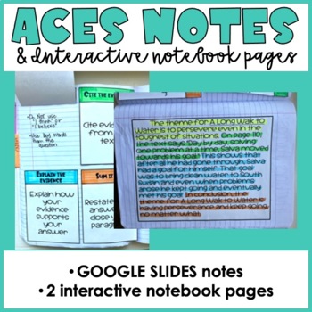 Preview of ACES Interactive Notebook Page with GOOGLE SLIDES Notes