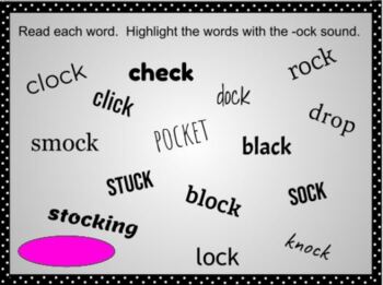 ACK, OCK, UCK Word Families:Interactive Activities and Flash Cards ...