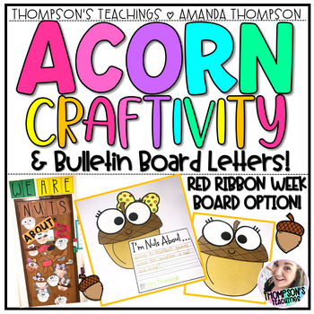 ACORN CRAFT FOR FALL | RED RIBBON WEEK | TpT