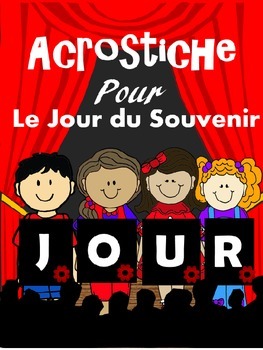 Preview of ACROSTICHE POUR LE JOUR DU SOUVENIR - French Remembrance Day Recital