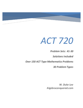 Preview of ACT Math Prep - Problem Sets #1-30 by ACT 720