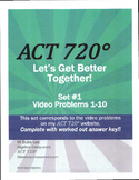 ACT Math Prep - Video Problems - Practice Sets 1-10 - by ACT 720