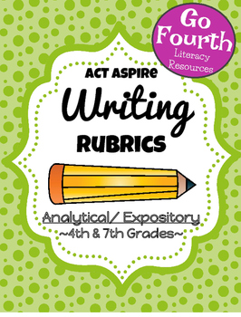 Preview of ACT Aspire Analytical Expository Resources (Rubric and Student Checklists)