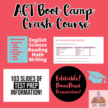 Preview of ACT Boot Camp Crash Course for ALL SUBJECTS (PowerPoint)