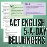 ACT English Bell Ringers Google Slides and Worksheets