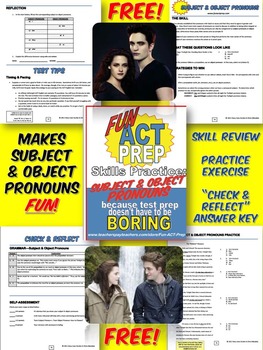 Preview of Fun ACT English Prep: Subject & Object Pronouns Skill-by-Skill Practice