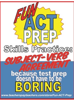 Preview of Fun ACT English Prep: Subject-Verb Agreement Skill-by-Skill Practice