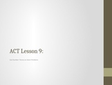 ACT Lesson 9: Using Number Theory to Solve Problems