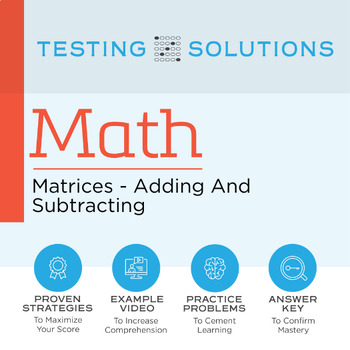 Preview of ACT Math - Adding And Subtracting Matrices