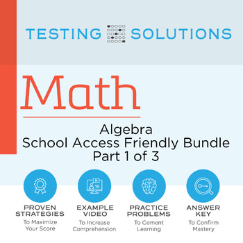 Preview of ACT Math - Algebra School Access Friendly Set #1