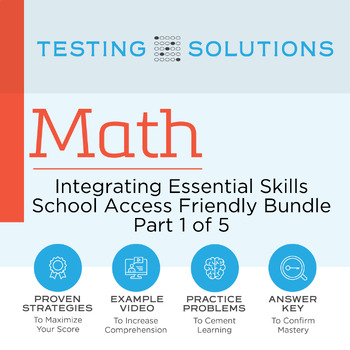 Preview of ACT Math - Integrating Essential Skills School Access Friendly Set #1