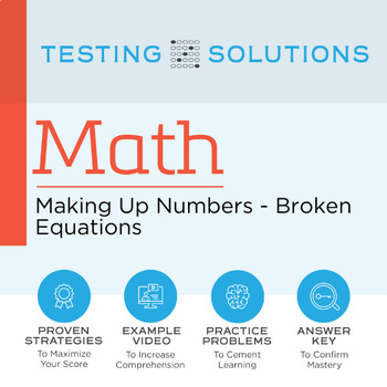 Preview of ACT Math - Making Up Numbers - Broken Equations