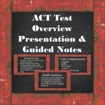 Preview of ACT Overview Presentation With Guided Notes