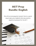 ACT Prep English Practice BUNDLE