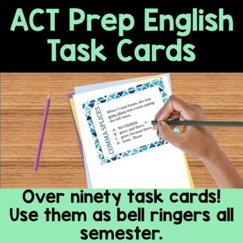 Preview of ACT Test Prep English Task Cards