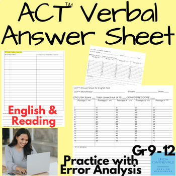 Preview of ACT™ Relevant Test Prep: English Grammar, Reading Comprehension Tutoring Forms