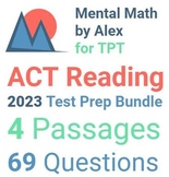 ACT Reading Test Prep Bundle 2023 | 69 Questions | Keys/Ex