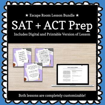 Preview of ACT / SAT Preparation Physical + Digital Breakout Bundle