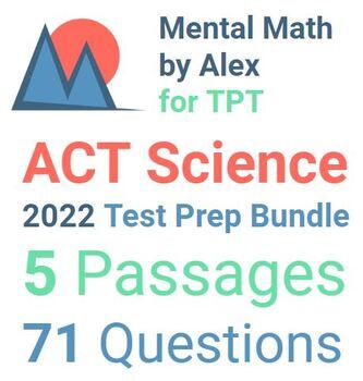 Preview of ACT Science Bundle 2022 | 71 Questions | Key + Explanations | Save $3!