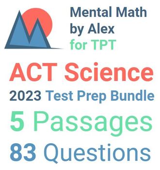 Preview of ACT Science Test Prep Bundle 2023 | 83 Questions | Keys/Explanations | Save $4!