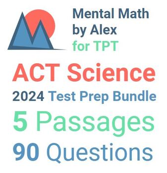 Preview of ACT Science Test Prep Bundle 2024 | 90 Questions | Keys/Explanations | Save $4!
