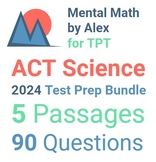 ACT Science Test Prep Bundle 2024 | 90 Questions | Keys/Ex