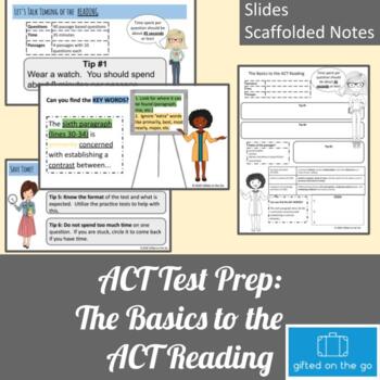 Preview of ACT Test Prep: ACT Reading Slides and Student Scaffolded Note Sheet